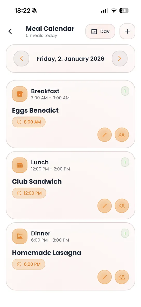 Mahlzeiten Screenshot